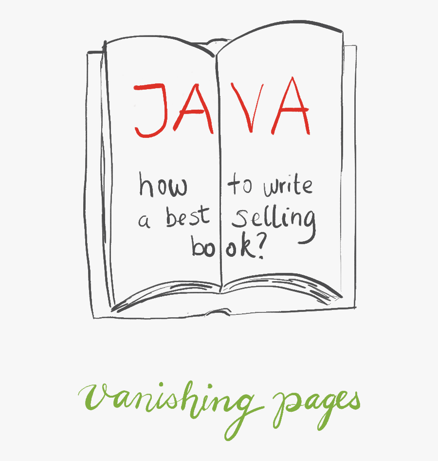 Java Book Illustration With Question "how To Write - Handwriting, Transparent Clipart