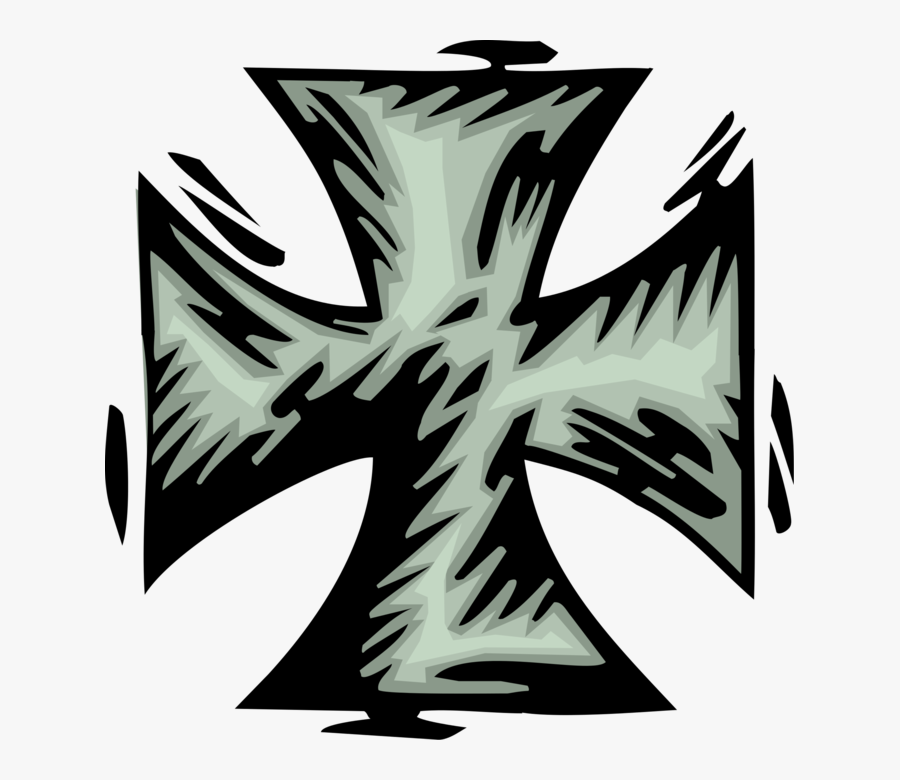 Vector Illustration Of Iron Cross Military Decoration - Iron Cross, Transparent Clipart