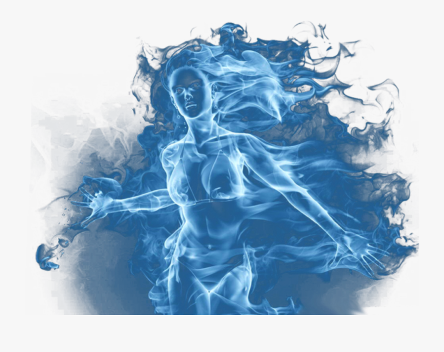 #ftestickers #fantasyart #woman #fire #flames #blue - Ghost Prostitute, Transparent Clipart
