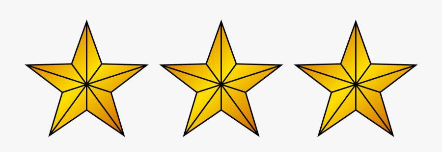 3 Gold Star Png, Transparent Clipart