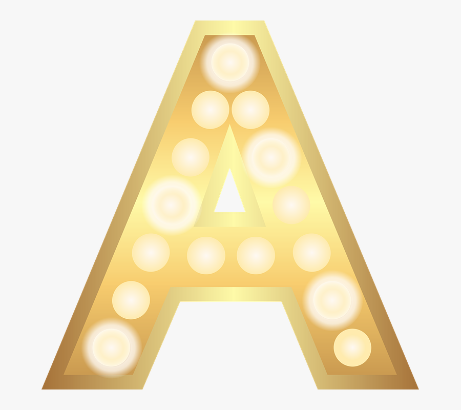 Gold Light Png - Letter A In Lights Png, Transparent Clipart