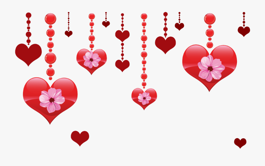 #heart #hearts #falling #hanging #flowers, Transparent Clipart