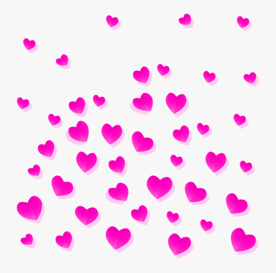 #mq #pink #love #heart #hearts #falling #background - Transparent Background Hearts Clip Art, Transparent Clipart