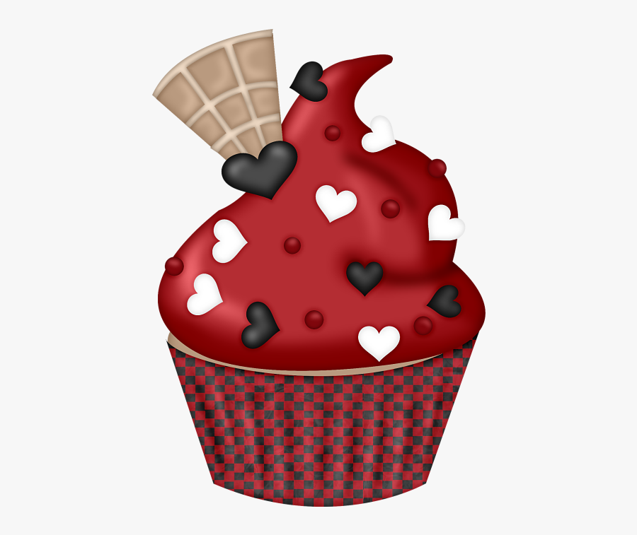 Transparent Red Cupcake Clipart - Cupcake, Transparent Clipart