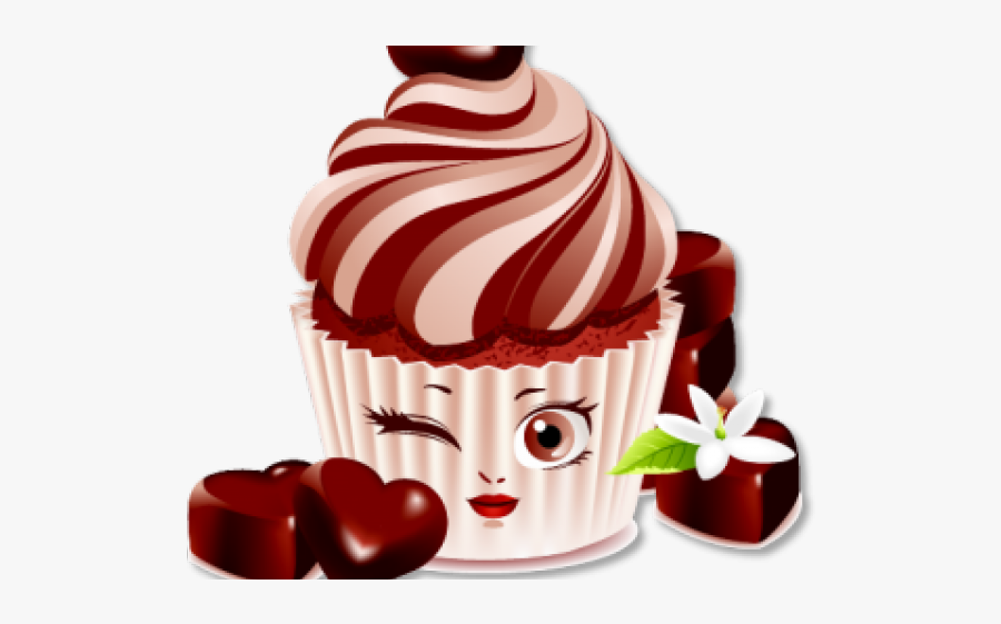 Cupcake Clipart Red - Ice Cream Cake Png Vector, Transparent Clipart