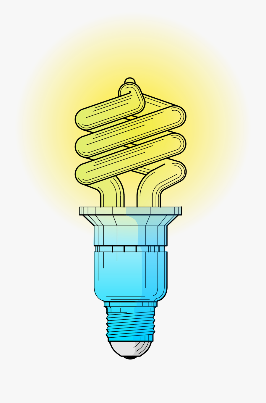 Fluorescent Light Bulb Clip Art, Transparent Clipart