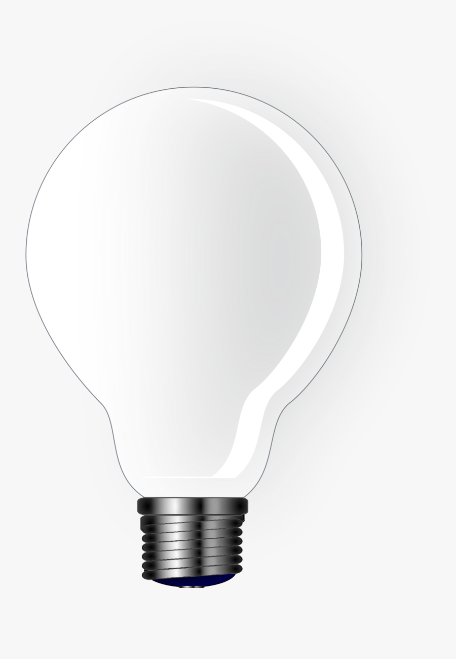 Basic Light Bulb Big - Incandescent Light Bulb, Transparent Clipart
