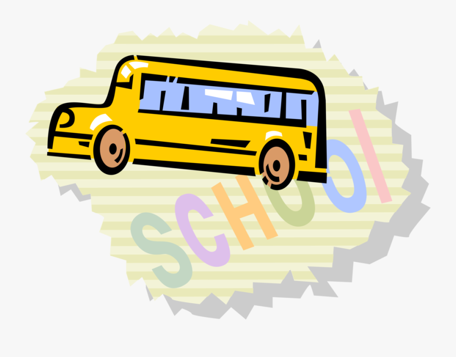 Vector Illustration Of Schoolbus Or School Bus Used - Tour Bus Service, Transparent Clipart