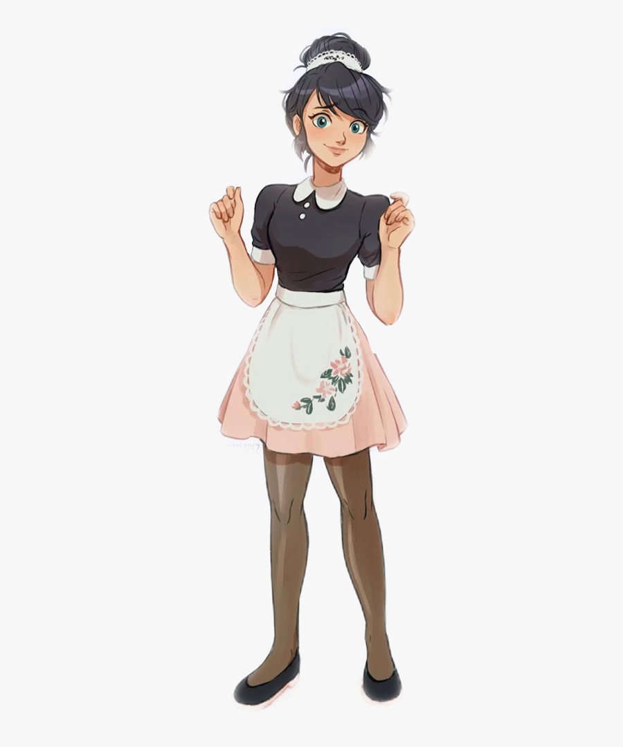 Maid Waitress Cute Cutegirl Softcolor Freetoedit - Marinette's Designs, Transparent Clipart
