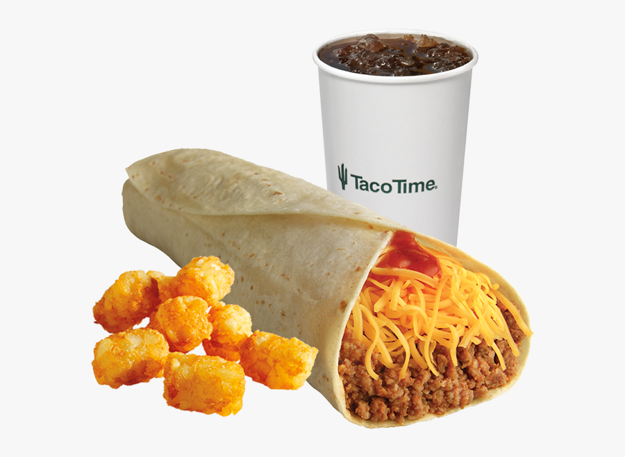 Combo Soft Taco Time - Taco Time Soft Burrito, Transparent Clipart