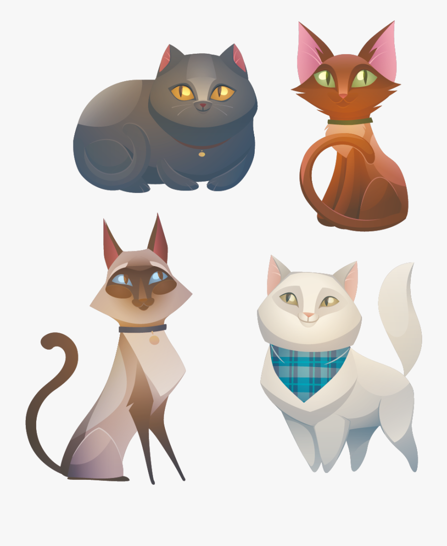 Persian Cat Kitten Pet Sitting Cartoon - Cat Face Character Design, Transparent Clipart
