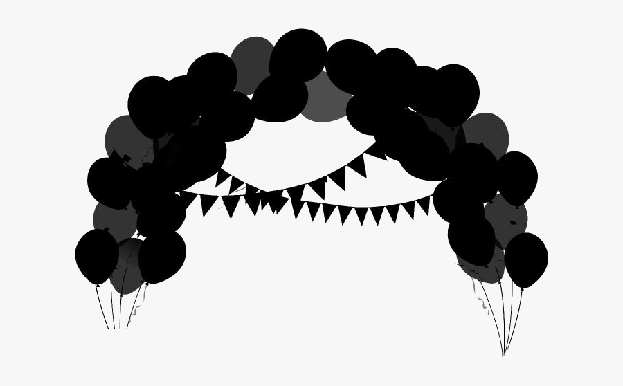 Transparent Balloon Banner Clipart, Balloon Banner - Arco De Globos Png, Transparent Clipart