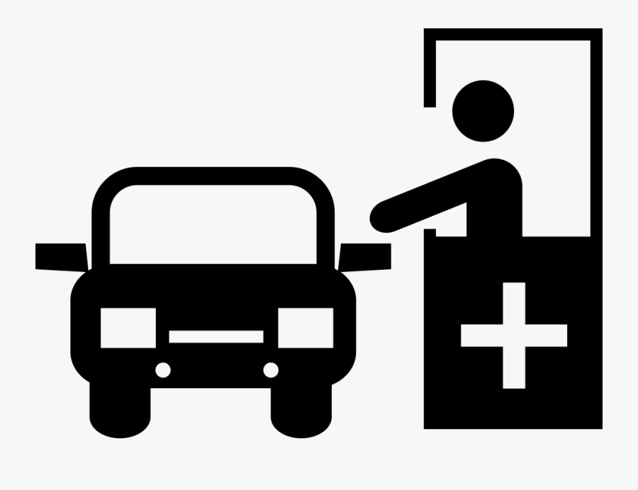 Ticket Booth With Cross Sign - Drive Thru Icon Png, Transparent Clipart