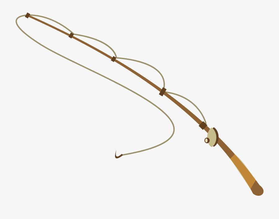 Fishing Rod Fishing Tackle Angling - Fish Rod Cartoon On Transparent, Transparent Clipart