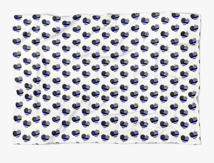 Thin Blue Line Hearts Fleece Blanket - パンチ ある み, Transparent Clipart