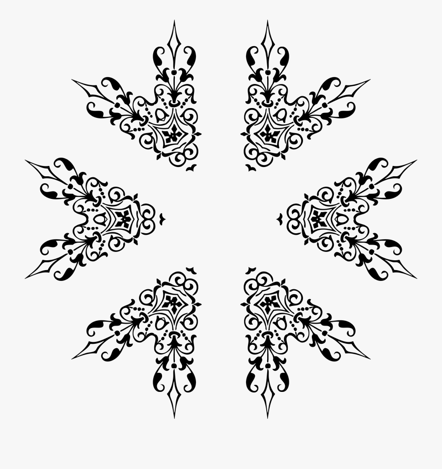 Ornamental Divider Design 5 Clip Arts, Transparent Clipart