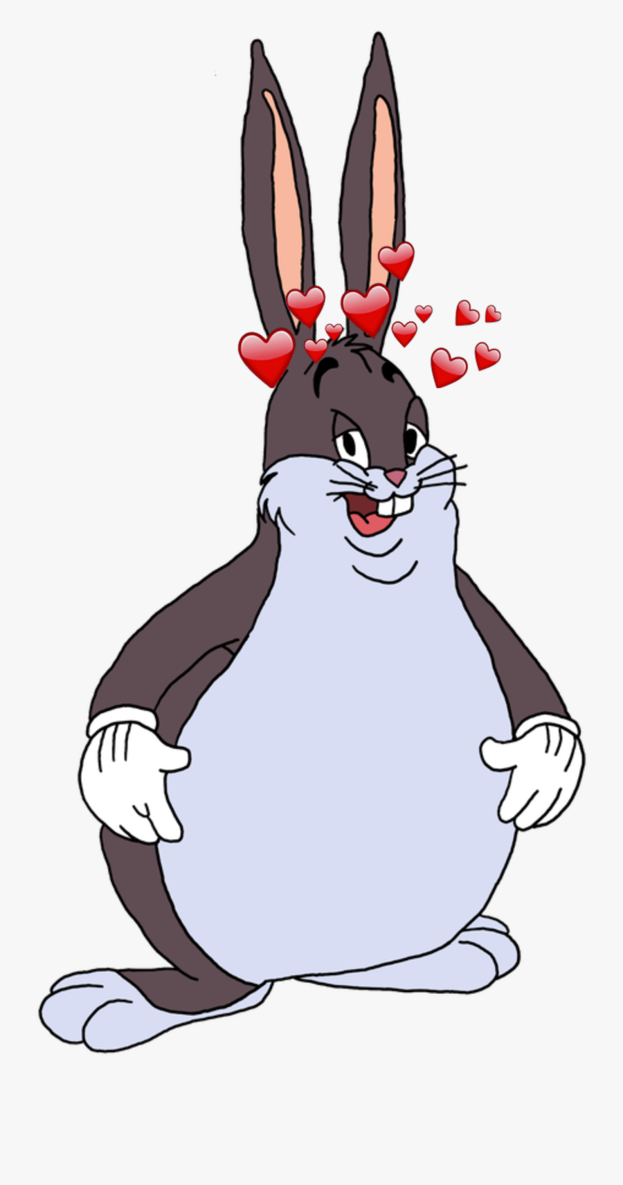 #big #chungus #bunny #heart #lovehim #fat #bigchungus - Big Chungus, Transparent Clipart