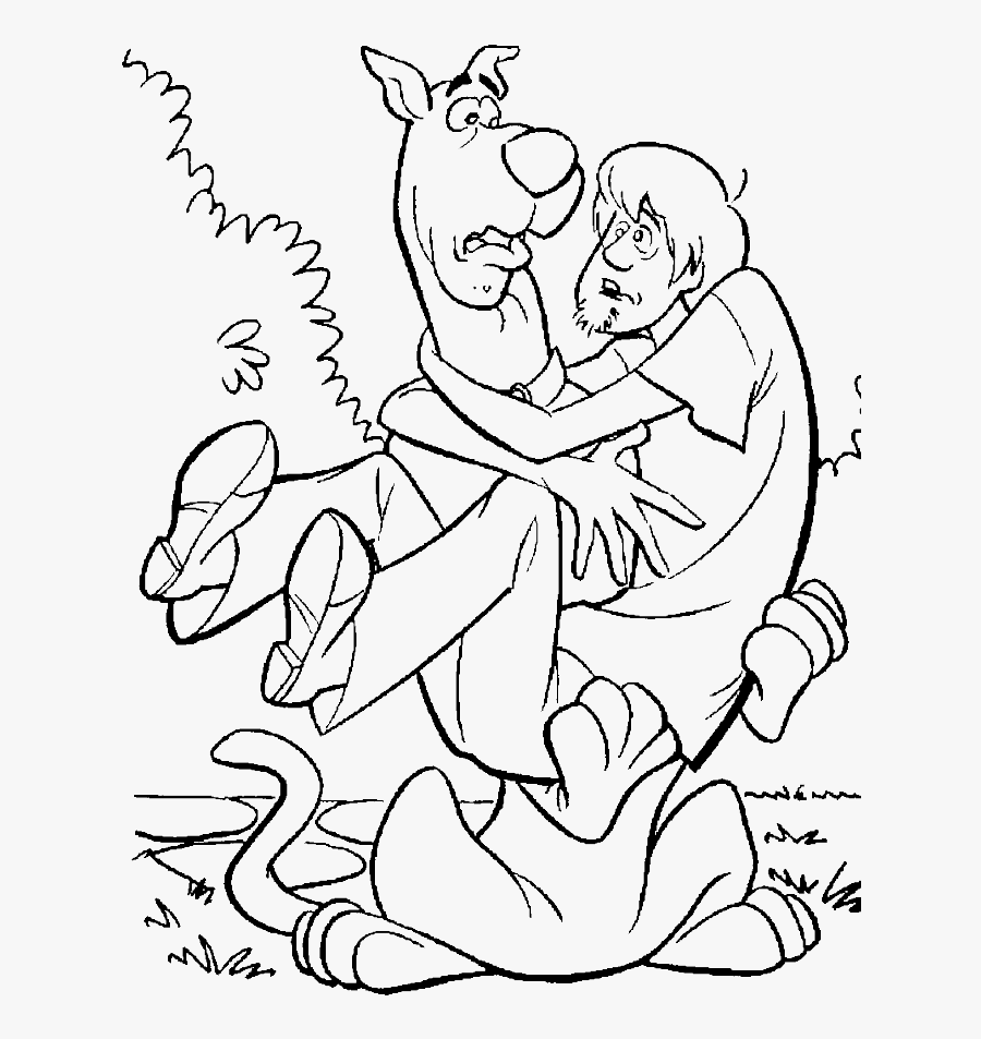 Scooby Doo And Shagy Fears Coloring Pages - Png Scooby Doo Coloring, Transparent Clipart