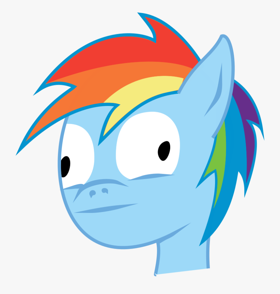 Cartoon,clip Character,graphics - Rainbow Dash Derp Face, Transparent Clipart