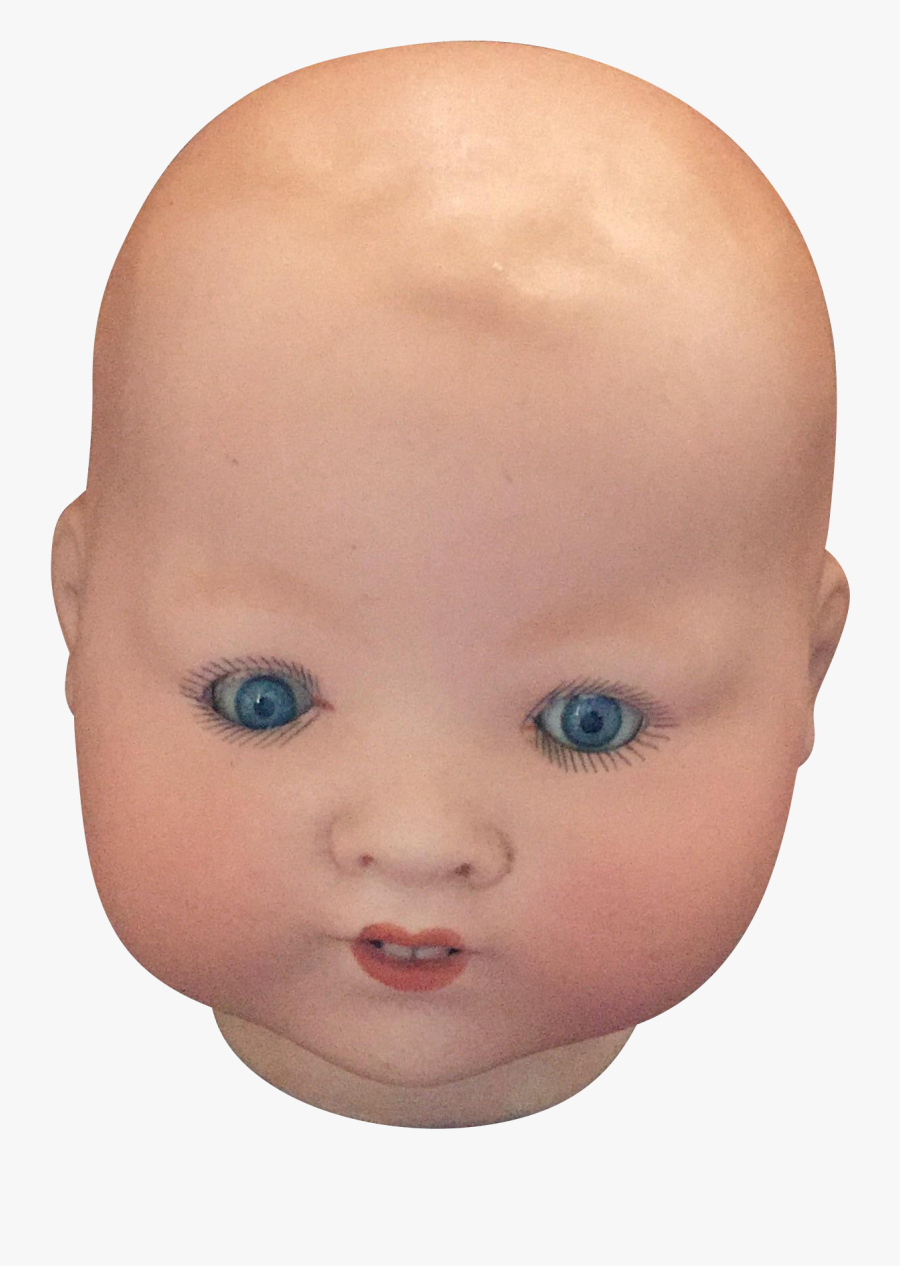 Bisque Doll Infant Toy Frozen Charlotte - Baby Doll Head Transparent, Transparent Clipart