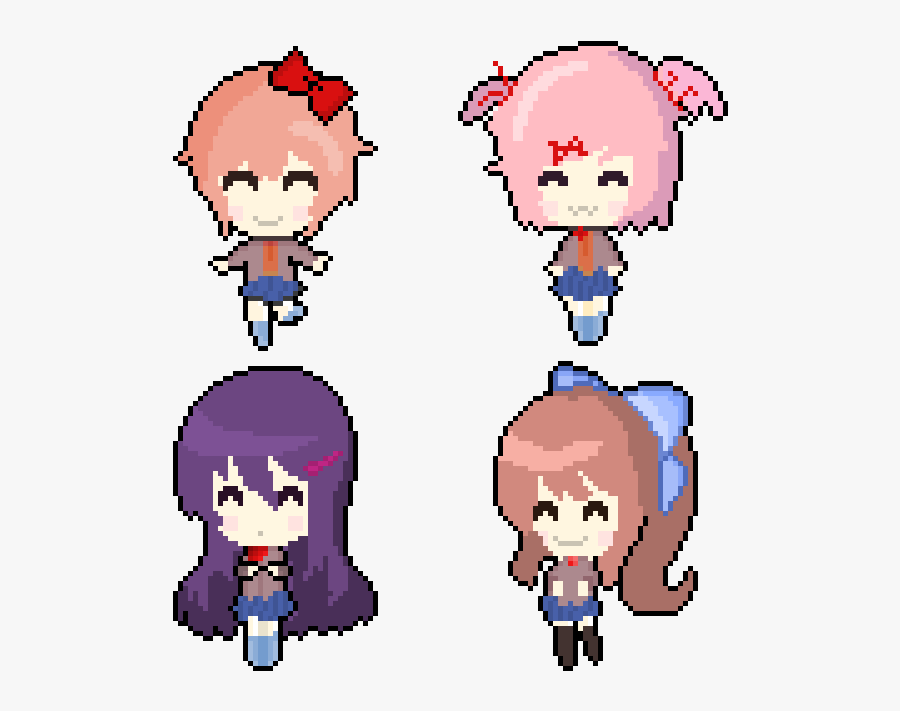 Doki Doki Literature Club - Doki Doki Pixel Art, Transparent Clipart