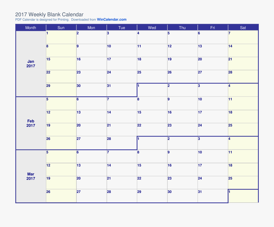 Clip Art Free Printable Custom Weekly - Excel Horizontal Week Calendar Templates, Transparent Clipart