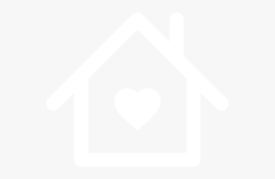 Silhouette Illustration Of A House With A Heart Inside - Silhouette Home With A Heart, Transparent Clipart