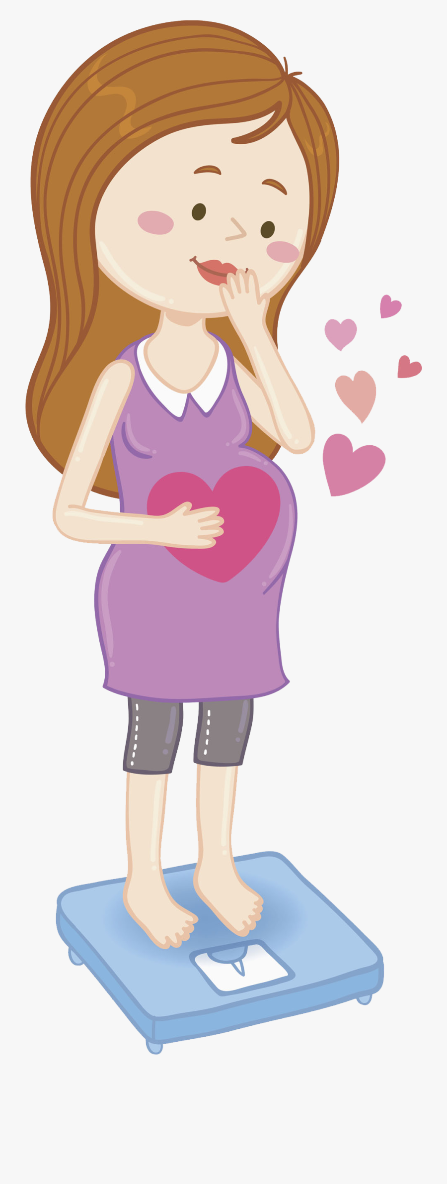 Pregnancy Drawing Woman Dessin Animxe9 Fetus - Mujer Embarazada Dibujos Animados, Transparent Clipart