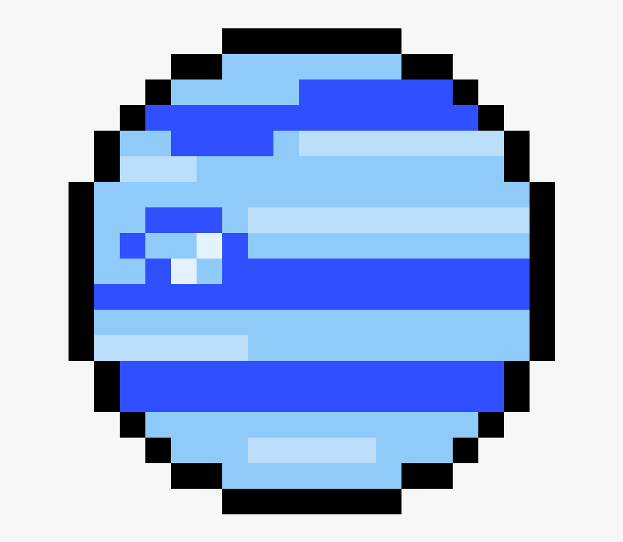 Neptune The Ice Planet - Simple Pixel Art Pac Man, Transparent Clipart