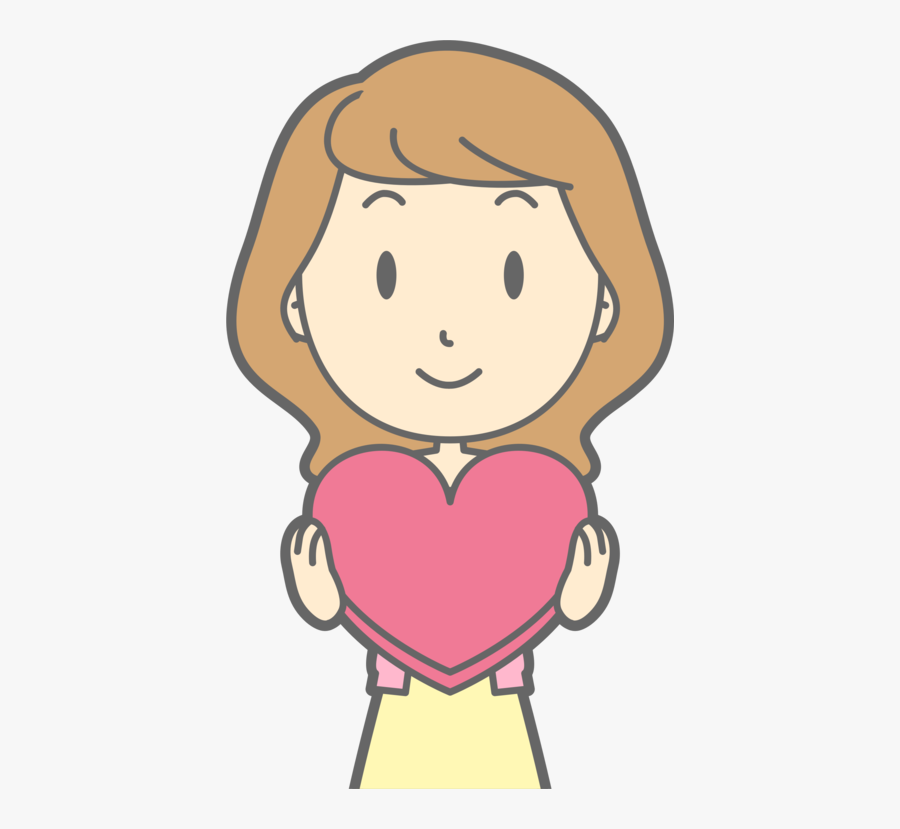 Pink,heart,head - Woman On Phone Clip Art, Transparent Clipart