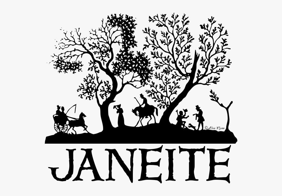 View Jane Austen Silhouette Png Background