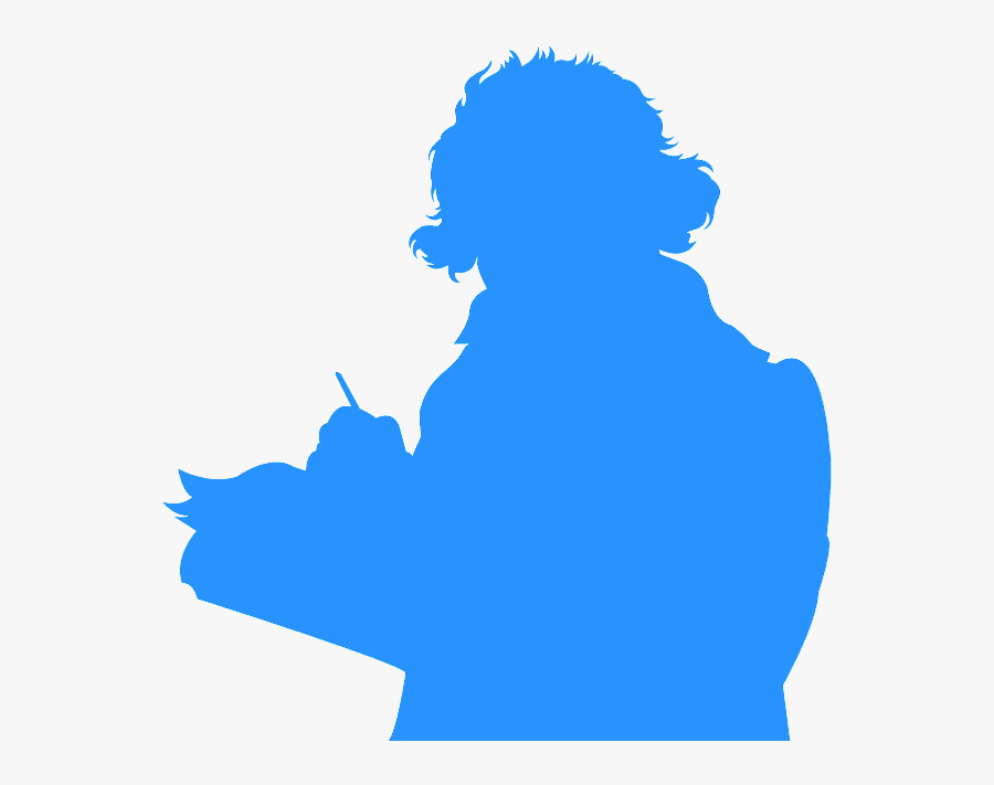 Beethoven Silueta, Transparent Clipart