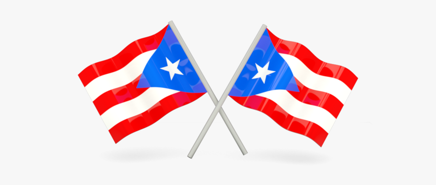 Two Puerto Rican Flags, Transparent Clipart