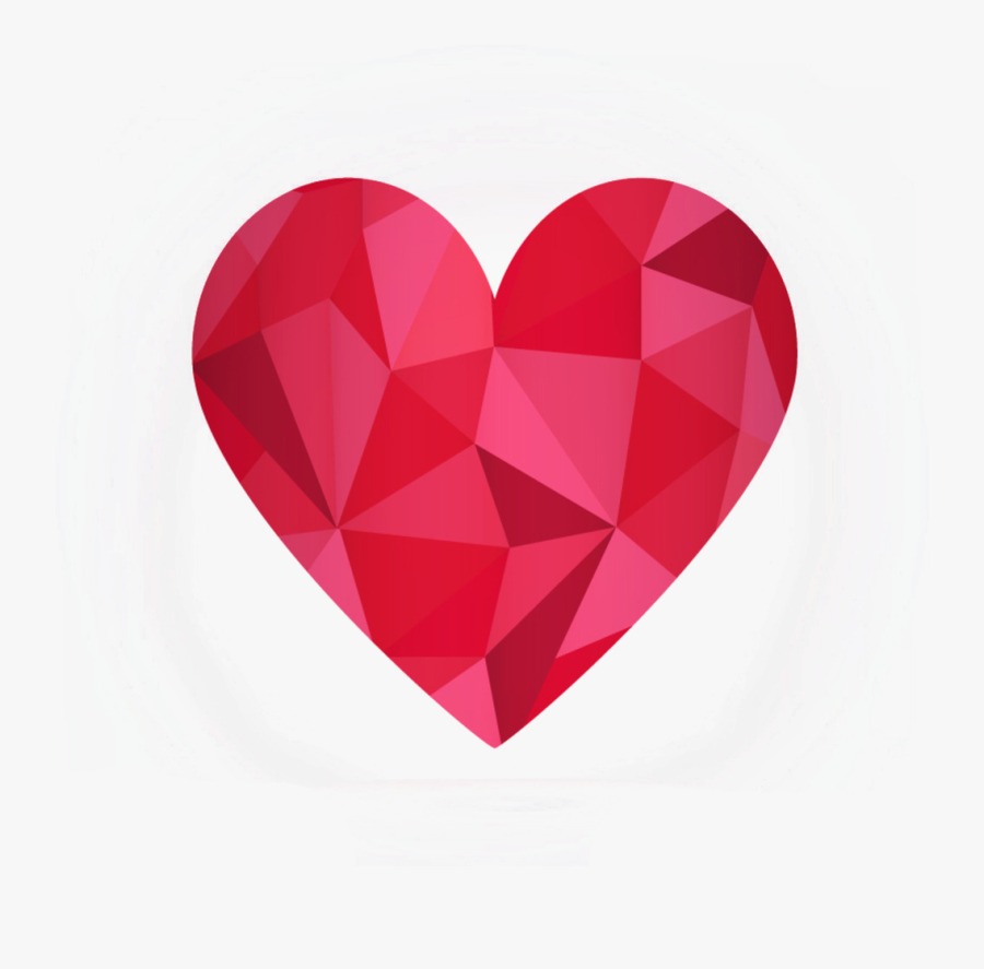 Heart Diamond Geometry Euclidean Vector Red Clipart - دوستت دارم, Transparent Clipart