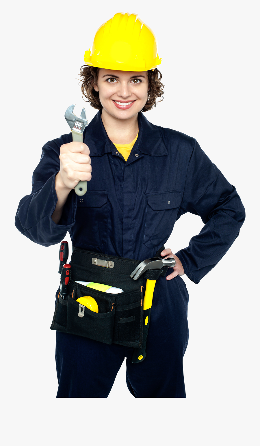 Women Worker Png Image - Female Construction Worker Png, Transparent Clipart