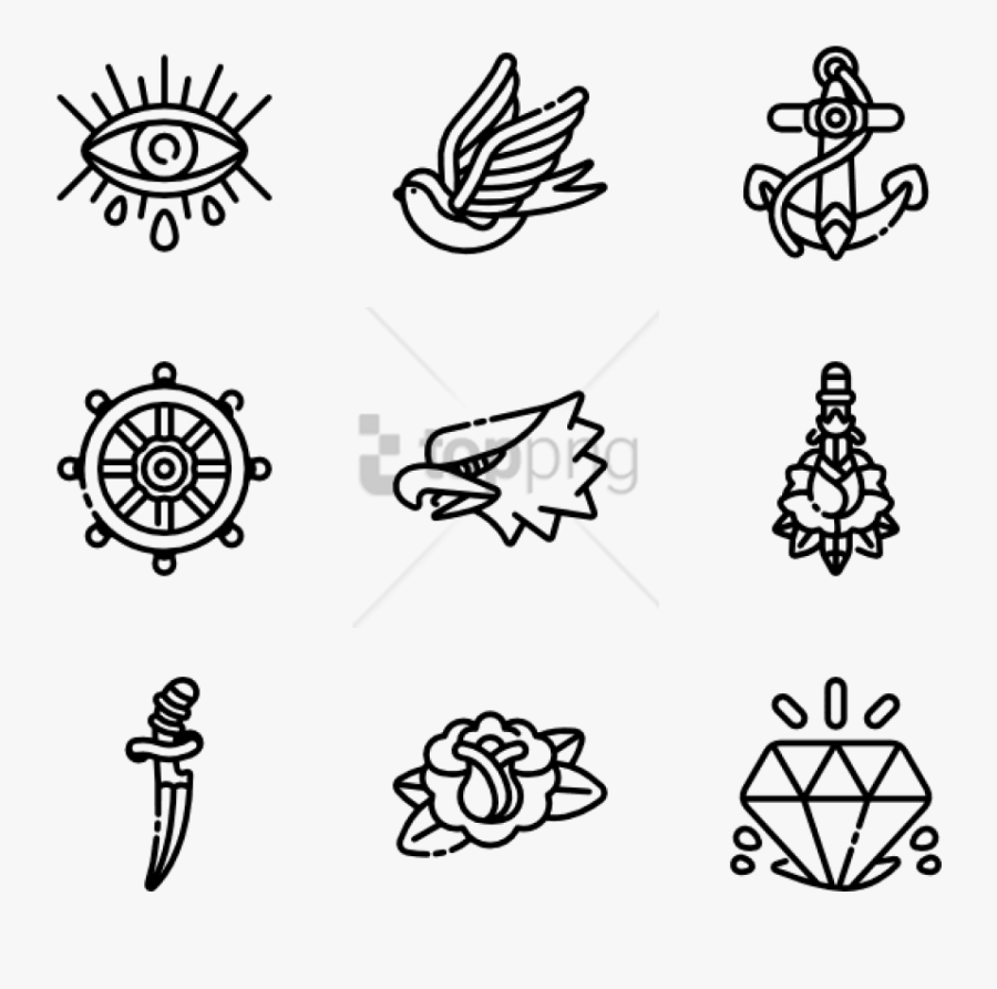 Old School Png - Old School Tattoo Icon, Transparent Clipart