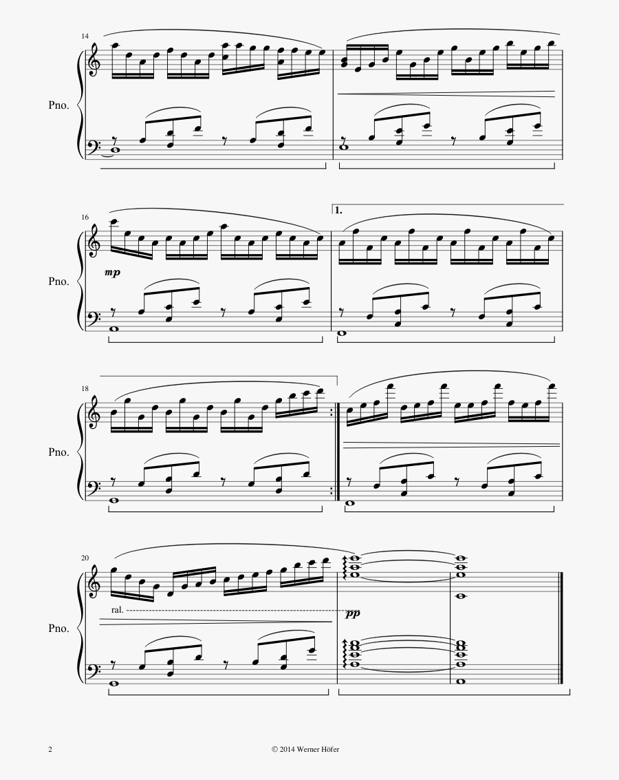 A Winter Scene - Sheet Music, Transparent Clipart