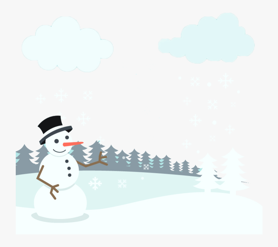 Snowman Winter Landscape - Ευτυχισμένοσ Ο Καινούργιοσ Χρόνοσ 2019, Transparent Clipart