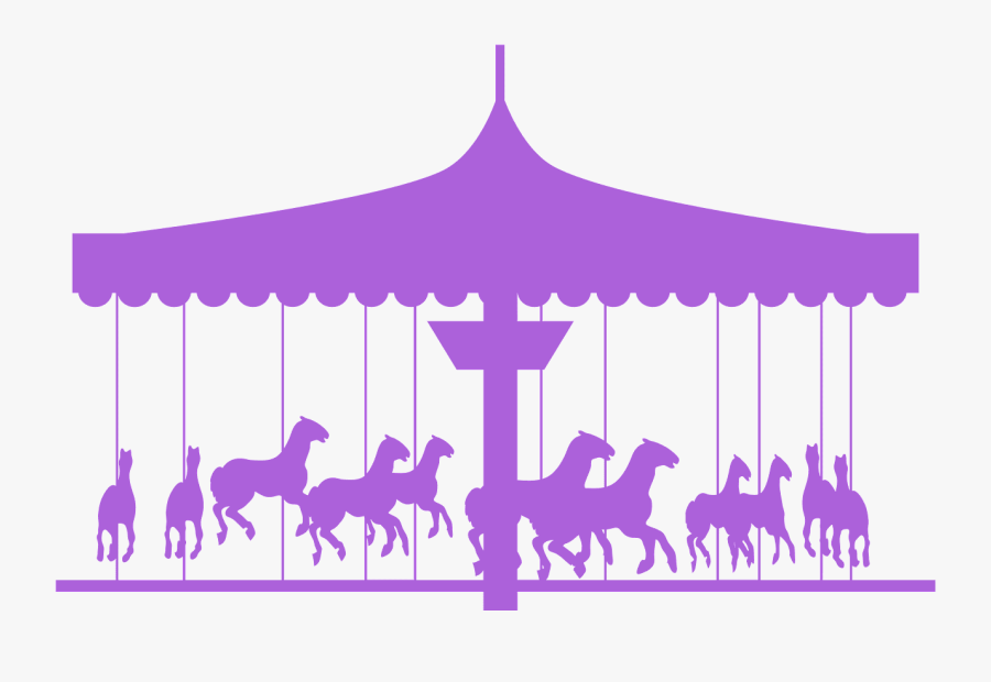 Blue And Green Carousel, Transparent Clipart