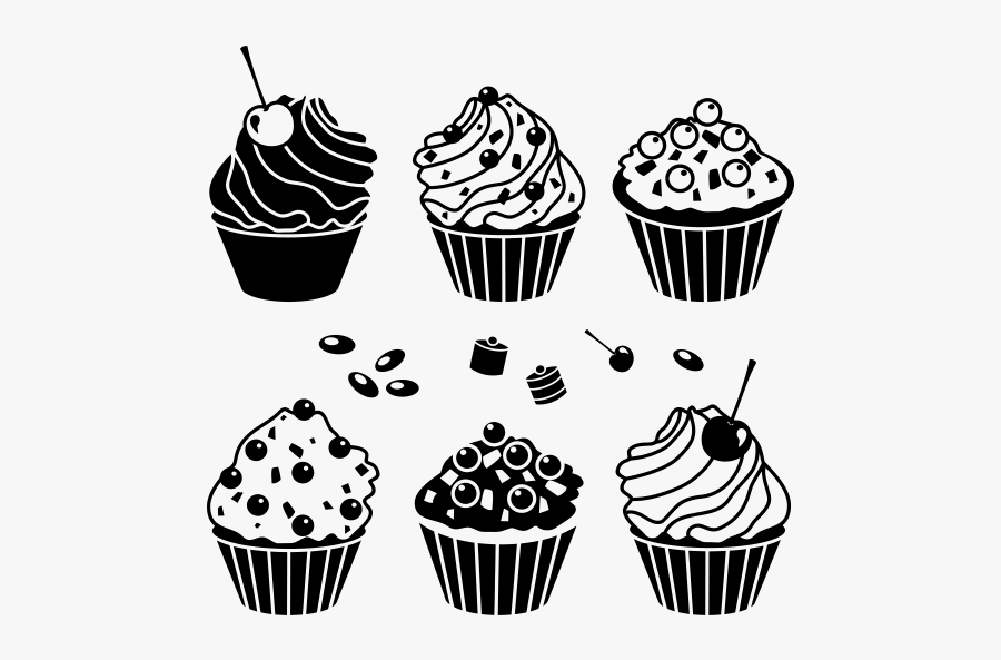 Cupcake Muffin Bakery Stock Photography - Cupcake Silhouette, Transparent Clipart