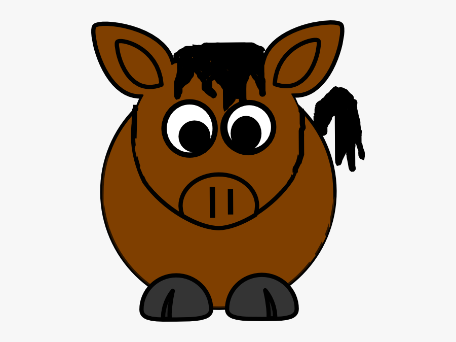 Clipart Of Ne, Cute On And Horse On - Cartoon Clipart Horse, Transparent Clipart