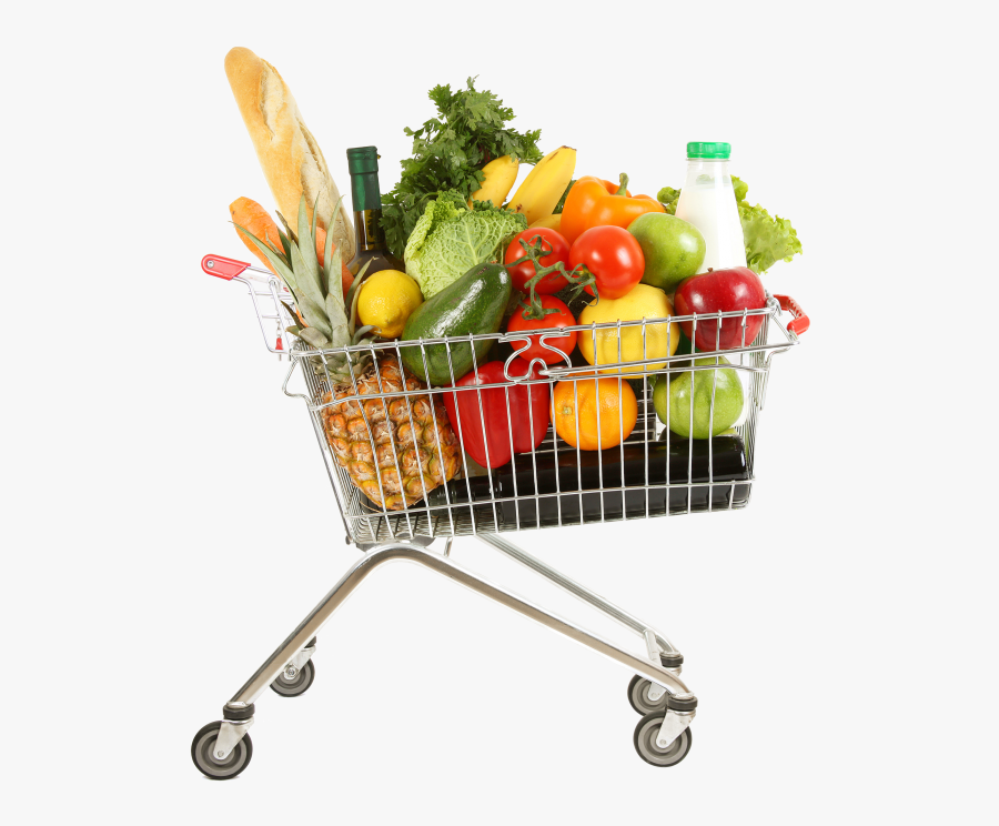 Shopping Cart Supermarke Png Image Free Download Searchpng - Full Shopping Trolley, Transparent Clipart