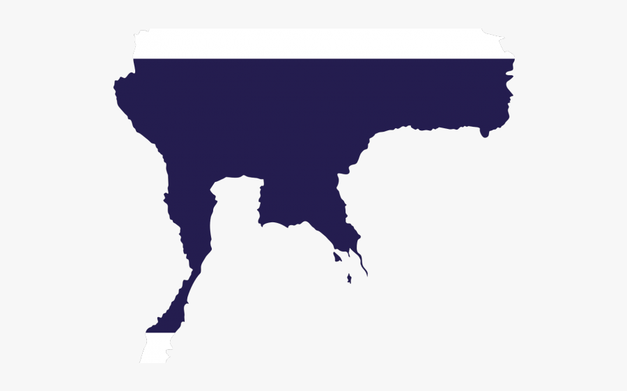 Thailand Map Outline With Flag, Transparent Clipart