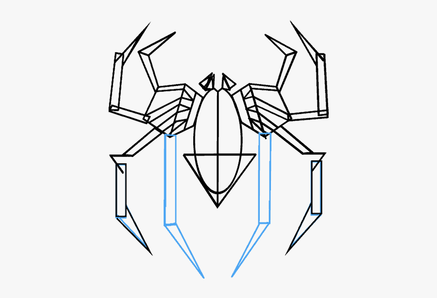 How To Draw How To Draw Spiderman"s Logo In A Few Easy - Spidermans Logo, Transparent Clipart