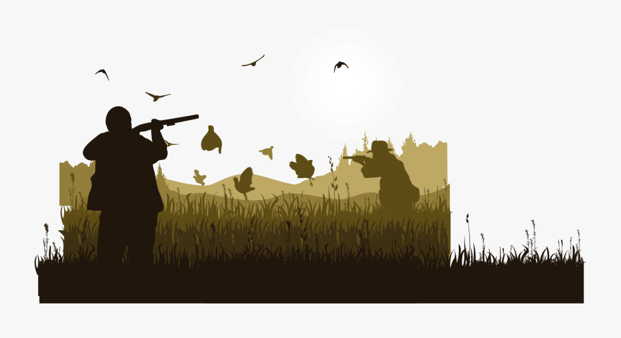 Silhouette Bird Hunting - Hunting Vector, Transparent Clipart