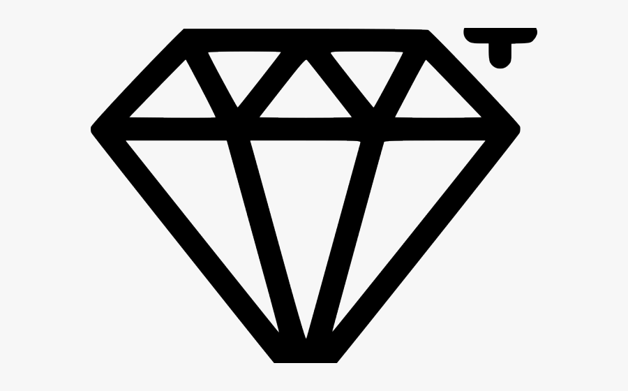 Treasure Clipart Diamond - Sketch App Icon Black And White, Transparent Clipart