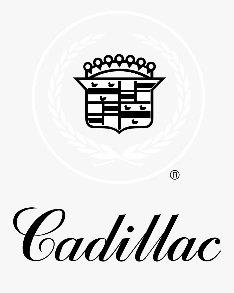 Cadillac Logo Black And White, Transparent Clipart