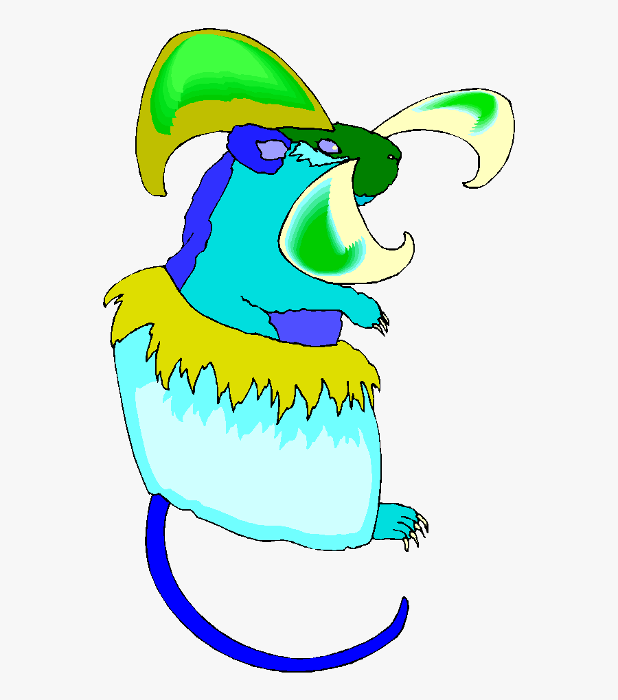 Coloured Drawing Of Multi Coloured Fantasy Rat With, Transparent Clipart