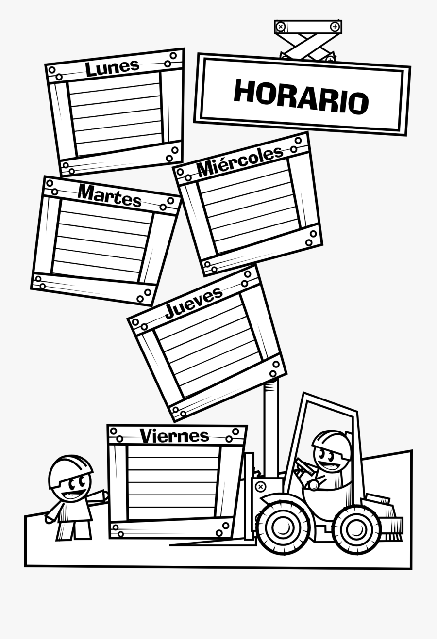 Preschool Clipart Material - Horario De Clases Del Nivel Inicial, Transparent Clipart