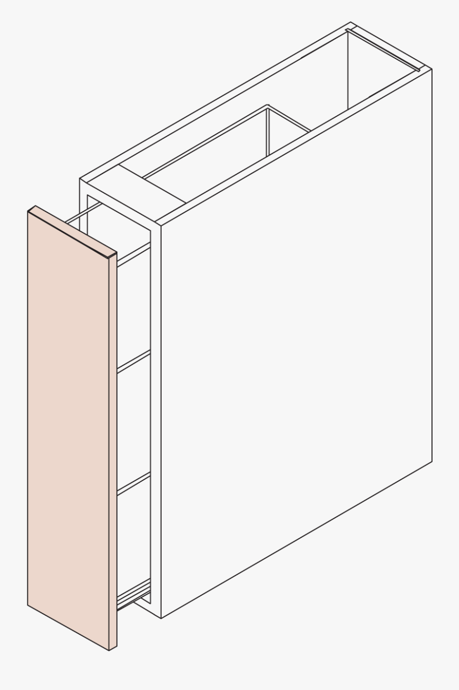 Base Spice Rack Framed 1 - Line Art, Transparent Clipart